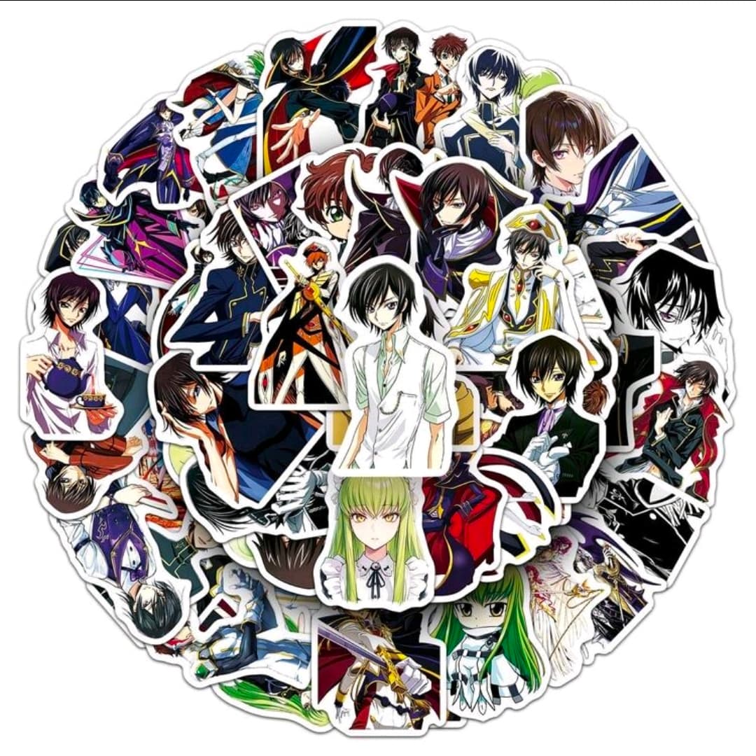 Lot de Stickers Code Geass | Autocollants Lelouch & C.C. Vinyle
