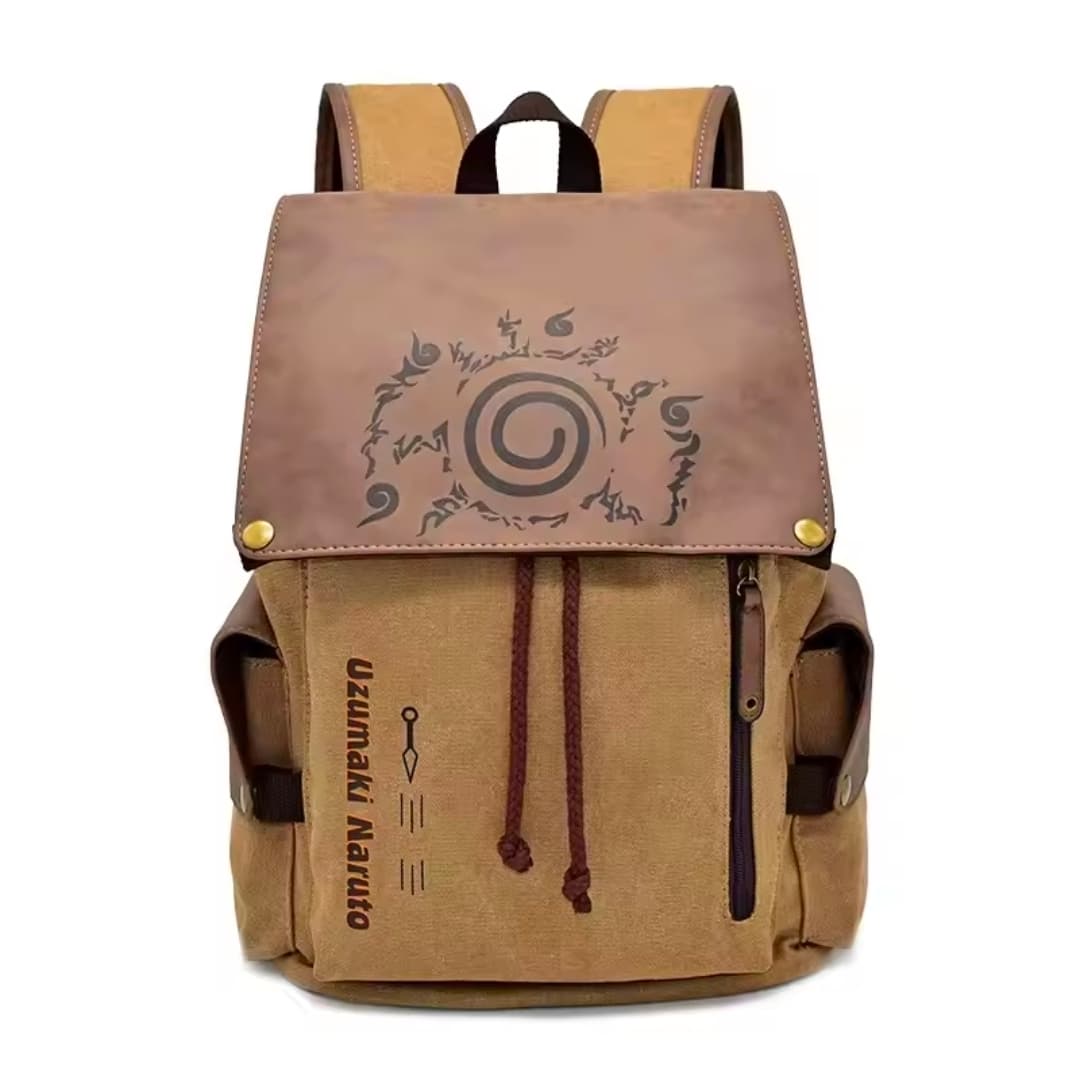 Sac à Dos Naruto Uzumaki Vintage en Toile | Bagage Manga & Cosplay
