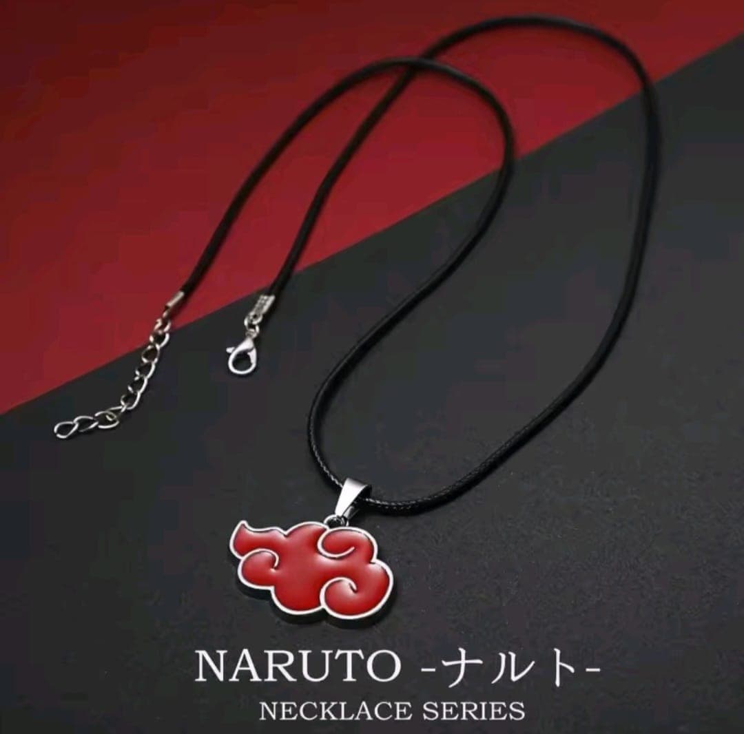 Collier Nuage Rouge Akatsuki – Accessoire inspiré de l’univers Naruto