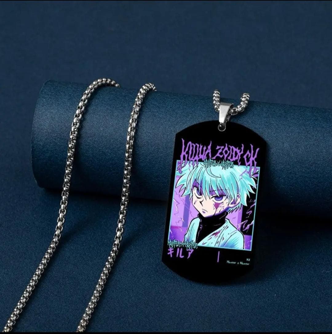 Collier Plaque Métal Killua Zoldyck – Anime Hunter x Hunter