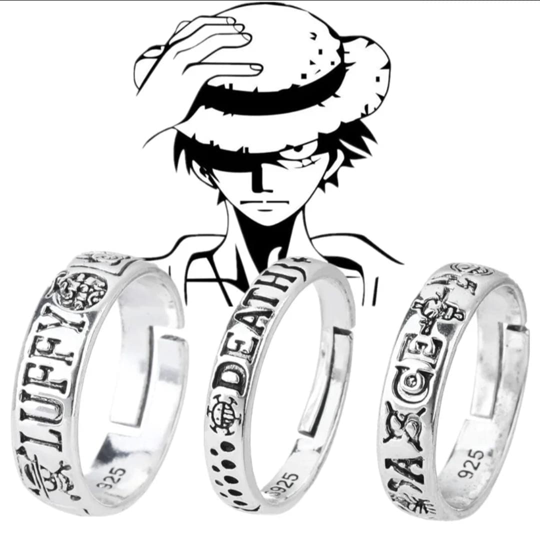 Bague One Piece – Anneau Pirate inspiré de Monkey D. Luffy/Trafalgar law/Ace