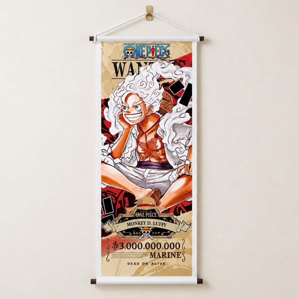 Kakemono One Piece - Monkey D. Luffy Gear 5 (L'Éveil de Nika)