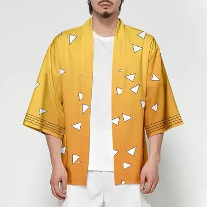 Haori de Zenitsu – Veste kimono inspirée de Demon Slayer