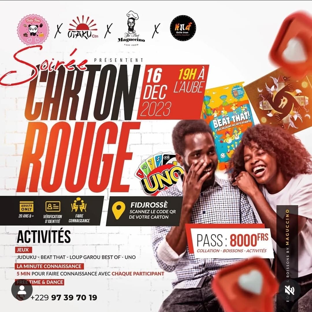 Carton Rouge : l’Activité qui a enflammé les Otakus à Fidjrossè !